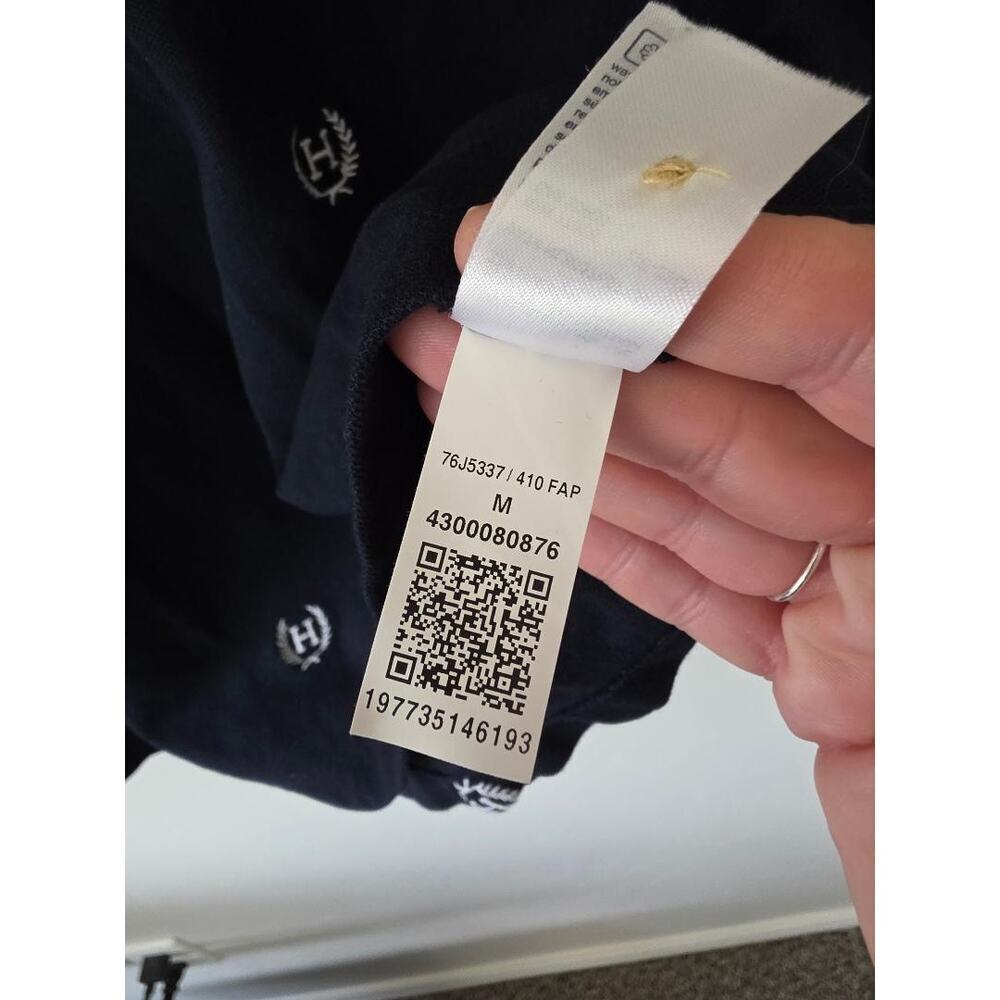 Tommy Hilfiger Black Polo Dress Slim Fit Crest Print Size M - Picture 4 of 7